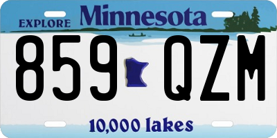 MN license plate 859QZM