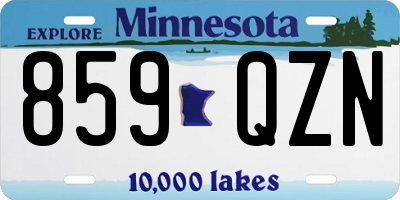 MN license plate 859QZN