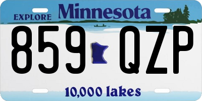 MN license plate 859QZP