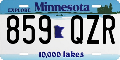 MN license plate 859QZR