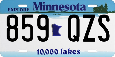 MN license plate 859QZS