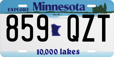 MN license plate 859QZT