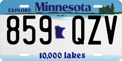 MN license plate 859QZV