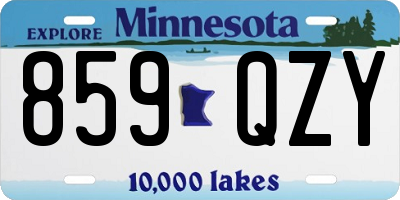 MN license plate 859QZY