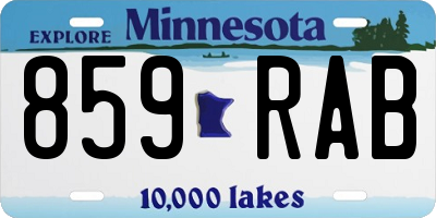MN license plate 859RAB