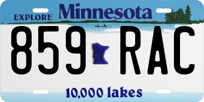 MN license plate 859RAC