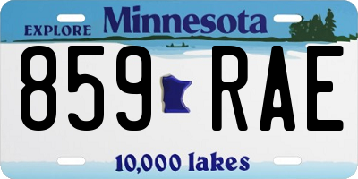 MN license plate 859RAE