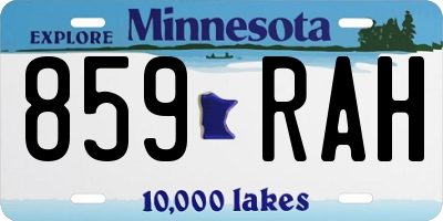 MN license plate 859RAH