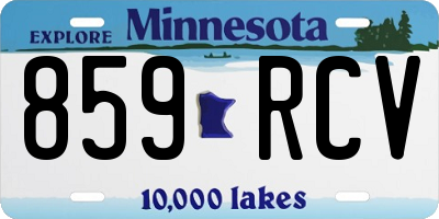 MN license plate 859RCV