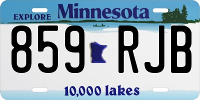 MN license plate 859RJB