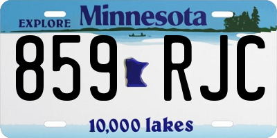 MN license plate 859RJC