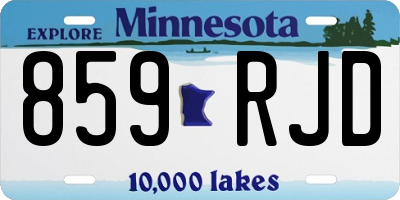 MN license plate 859RJD
