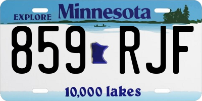 MN license plate 859RJF