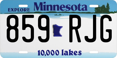 MN license plate 859RJG