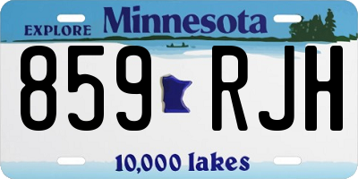 MN license plate 859RJH