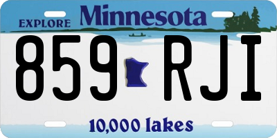 MN license plate 859RJI
