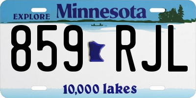 MN license plate 859RJL