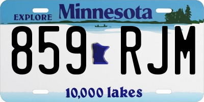 MN license plate 859RJM