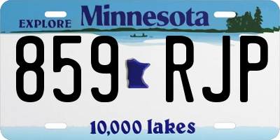MN license plate 859RJP