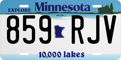 MN license plate 859RJV
