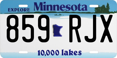 MN license plate 859RJX