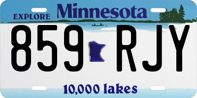 MN license plate 859RJY