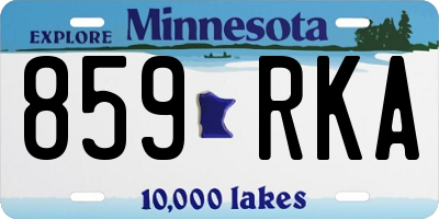 MN license plate 859RKA