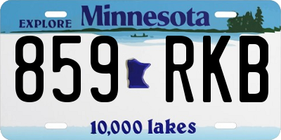 MN license plate 859RKB