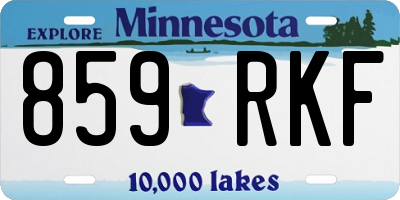 MN license plate 859RKF