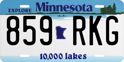 MN license plate 859RKG