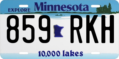 MN license plate 859RKH