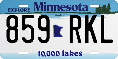 MN license plate 859RKL