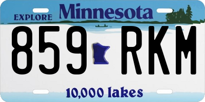 MN license plate 859RKM