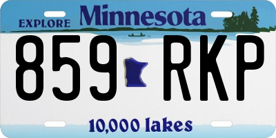 MN license plate 859RKP