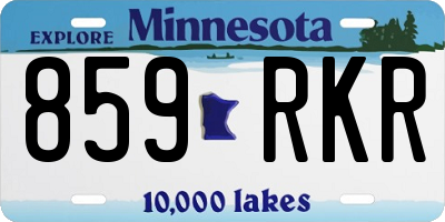 MN license plate 859RKR