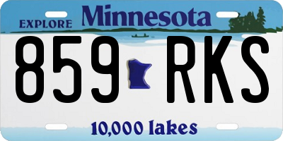 MN license plate 859RKS