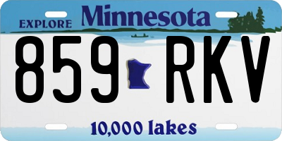 MN license plate 859RKV