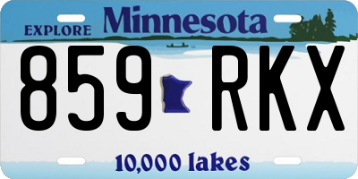 MN license plate 859RKX