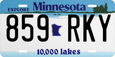MN license plate 859RKY