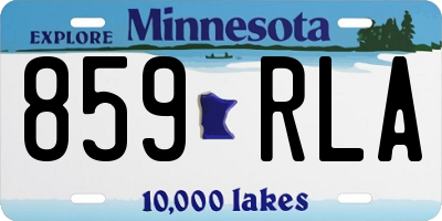 MN license plate 859RLA