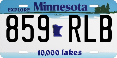 MN license plate 859RLB