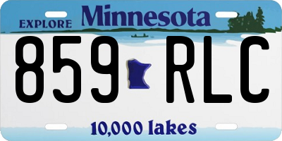 MN license plate 859RLC