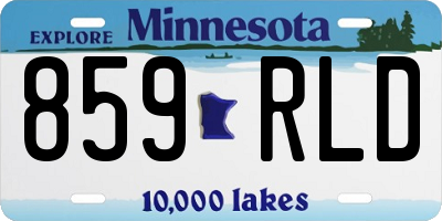 MN license plate 859RLD