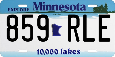 MN license plate 859RLE