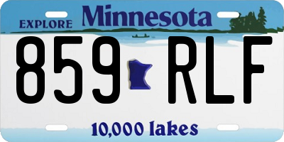 MN license plate 859RLF