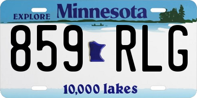 MN license plate 859RLG