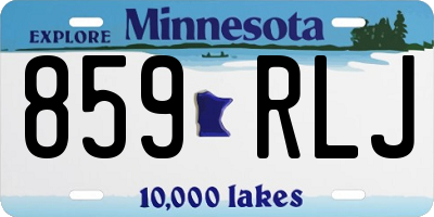 MN license plate 859RLJ