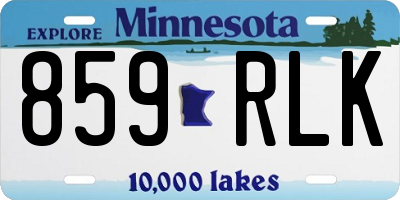 MN license plate 859RLK