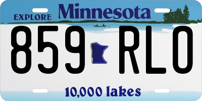 MN license plate 859RLO