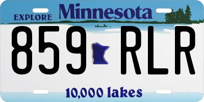 MN license plate 859RLR